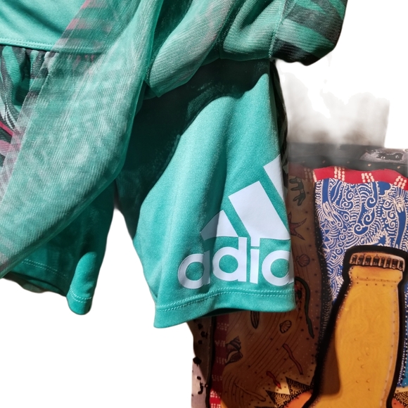 NEW! ADIDAS Girls Teal Skorts (Size 5) - Picture 4 of 5